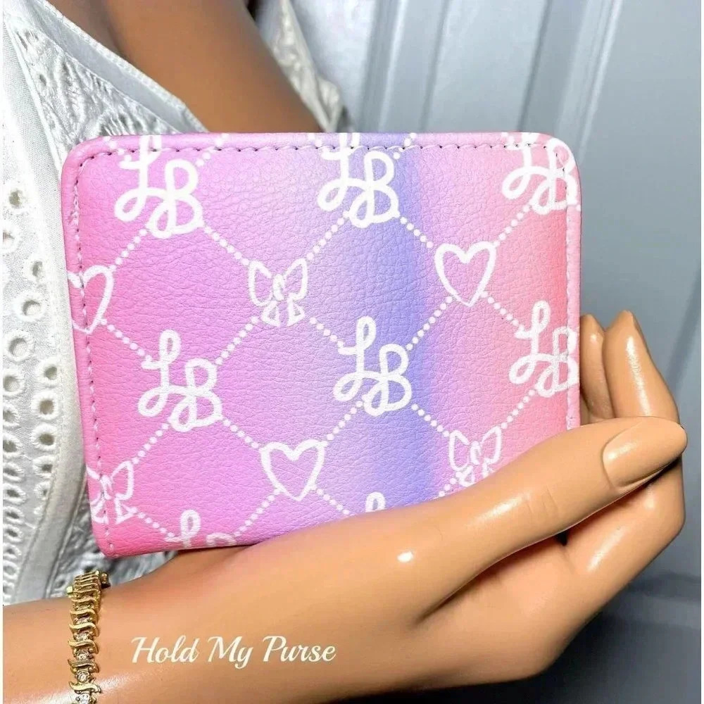 Luv Betsey Johnson Mini Purple Pink Ombre Bag Wallet NWT